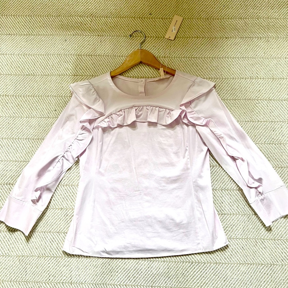 REBECCA TAYLOR long sleeve ruffle top